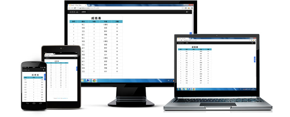 Excel(xls, xlsx)表格文档预览